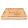 A wooden organizer box with multiple compartments against a white background. Produktbild-Vorschau