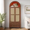 Merax Kleiderschrank mit Bogen-Nische und Rattan-Doppeltür, Produktbild-Vorschau 9