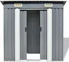 vidaXL Casetta da giardino in metallo grigio Anteprima dell’immagine prodotto 11