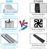 A comparison chart highlighting the features of 'OURS' products versus 'OTHERS'. Produktbild-Vorschau