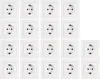 A grid of white electrical outlets against a white background. Produktbild-Vorschau