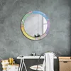Ø70cm Spiegel - Glasrahmen mit Aufdruck - Wandspiegel Produktbild-Vorschau 5