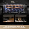 Close-up view of a vacuum cleaner brush roll and two comparison images of different brush types. Produktbild-Vorschau