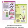 A spread of two pages showing instructions for a fairy garden craft project, with illustrations and text. Náhľad obrázku produktu