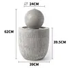 KÖHKO® Gartenbrunnen Zen-Kugel mit LED – Moderner Produktbild-Vorschau 2