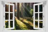 Wallario Wandbild mit Fenster-Illusion: Sonnenstrahlen im Produktbild-Vorschau 1