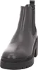A black leather chelsea boot with a chunky heel and sole, shown from a side-angle. Produktbild-Vorschau