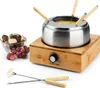 Klarstein Bambus Fondue, 800 Watt, Edelstahl-Topf, Produktbild-Vorschau 1