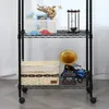 5 Etagen Edelstahl Küchenregal mit Rädern und Haken, Produktbild-Vorschau 9