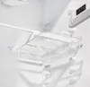 A close-up view of a transparent plastic drawer inside a refrigerator. Produktbild-Vorschau