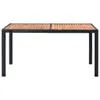vidaXL 7-tlg. Garten-Essgruppe Poly Rattan Akazienholz Produktbild-Vorschau 9