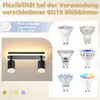 ZMH lampa sufitowa LED reflektor sufitowy 2 płomienna lampa Podgląd zdjęcia produktu 4
