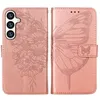 Galaxy S24 Hülle, Schmetterling Prägung Leder Kartenfächer Produktbild-Vorschau 2