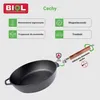 BIOL Głęboka patelnia żeliwna 24 cm ze szklaną pokrywką i Podgląd zdjęcia produktu 3