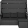 vidaXL 3-osobowa sofa ogrodowa z daszkiem i podnóżkiem z Podgląd zdjęcia produktu 3