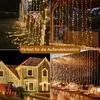 300 LED Lichterkette Vorhang Innen Außen Warmweiß, 3x3m Produktbild-Vorschau 12