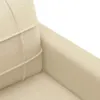 A close-up view of the corner of a cream-colored fabric sofa. Produktbild-Vorschau