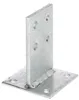 A single galvanized metal post anchor bracket is shown against a white background. Náhled obrázku produktu