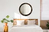 Ø80cm Spiegel - Glasrahmen mit Aufdruck - Wandspiegel Produktbild-Vorschau 4