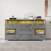 Credenza Merax lucida con LED e ante in acrilico, Anteprima dell’immagine prodotto 12