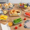 YASHE glazen containers met deksel, 10 stuks, stapelbaar en Productafbeelding-voorbeeld 10