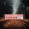 Forstarbeiten Banner Baumfällarbeiten Forst Plane PVC Produktbild-Vorschau 4