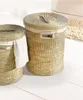 Wäschekorb aus Seegras mit Deckel, Ø 47x55 cm, Produktbild-Vorschau 1