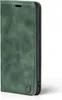 A green flip cover for a Samsung Galaxy S7 edge phone is shown from the side. Produktbild-Vorschau