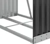 A close-up view of the base and lower sides of a metal storage unit, showing the corrugated texture of the panels and the supporting frame. Náhled obrázku produktu