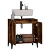 vidaXL Meuble sous-lavabo chêne fumé 58x33x60 cm bois Voir les images du produit 4