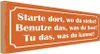 vianmo Holzschild 10x27 cm starte dort wo du stehst Produktbild-Vorschau 1