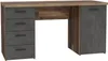 Schreibtisch NETBOB, Optik: Old Wood Vintage / Beton von Produktbild-Vorschau 1