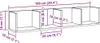 vidaXL CD-Wandregal Altholz-Optik 100x18x18 cm Produktbild-Vorschau 7