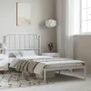 vidaXL Struttura letto con testiera in metallo bianco Anteprima dell’immagine prodotto 2