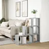 vidaXL Raumteiler-Bücherregal 3 Etagen Grau Sonoma 99x29x99 Produktbild-Vorschau 4