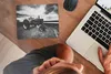 MuchoWow® Mauspad Mousepad Traktor - Schwarz - Weiß - Produktbild-Vorschau 3