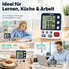 Digitaler Dual-Küchen-Timer, 3-Kanal Digitalwecker mit Produktbild-Vorschau 6