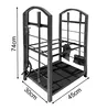 Metall Kaminholzregal 45x30x74 cm Schwarz | 5-teiliges Set Produktbild-Vorschau 2