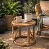 VD Leeden Beistelltisch Papasan - D40 x H40 cm - Rattan - Produktbild-Vorschau 3