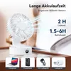 Tischventilator Batterie USB Ventilator 1800Akku Klein Produktbild-Vorschau 6