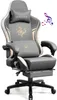 A gaming chair with a dragon emblem and musical notes indicating Bluetooth speakers. Anteprima dell’immagine prodotto