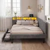 UnboxG Polsterbett 140x200 cm mit Lattenrost, Samtbett mit Produktbild-Vorschau 8