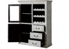 MASSIVMOEBEL24Weinschrank Mango / Akazie 120x45x160 weiß Produktbild-Vorschau 2