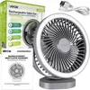 Ventilatore da tavolo con batteria e luce 48xSMD grigio Anteprima dell’immagine prodotto 16