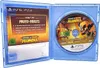 An open video game case showing the game disc and an insert with game details. Produktbild-Vorschau
