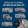LUMALAND Pouf modulaire de la série Cord, 54x54x40 cm - Voir les images du produit 5