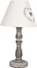 Clayre & Eef Tischlampe Ø 23x40 cm Grau Holz Produktbild-Vorschau 2