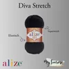5 x ALIZE Diva Stretch 60 Black mit Label Produktbild-Vorschau 3