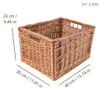 Creative Home 4 x Rieten Mand, 40 x 30 x 24 cm, Natuurlijk Productafbeelding-voorbeeld 3