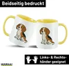 Huuraa Kaffeetasse Beagle Comic Beagie 330ml Gelb Keramik Produktbild-Vorschau 2
